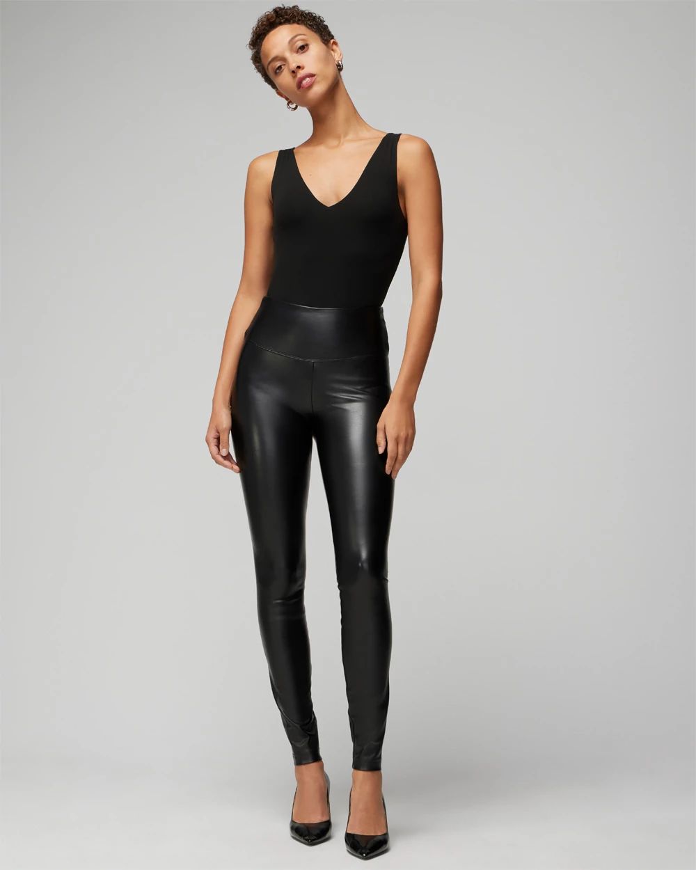 Vegan Leather Runway Legging White House Black Market